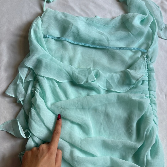 PANN Blue Ruffle Mini Dress - Picture 7 of 9